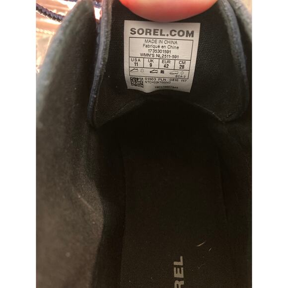 Sorel Out & About Rain Boots ~ Waterproof Navy & Black With Box ~ Sz 11 - Picture 4 of 5